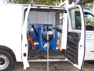 Jerry's Carpet Cleaning has fully equipped trucks